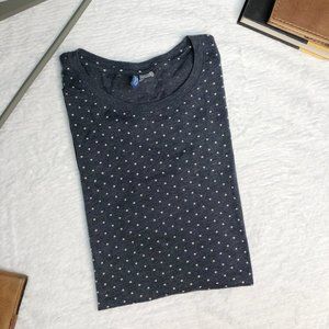 H&M Polka Dota Navy Blue Short Sleeve Tshirt